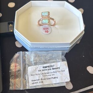 An Intricate Beauty Rose Gold Opal Ring BP